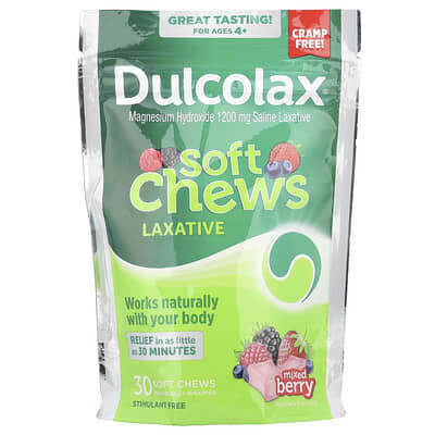 Soft Chews Laxative, For Ages 4+, Mixed Berry, 30 Soft Chews