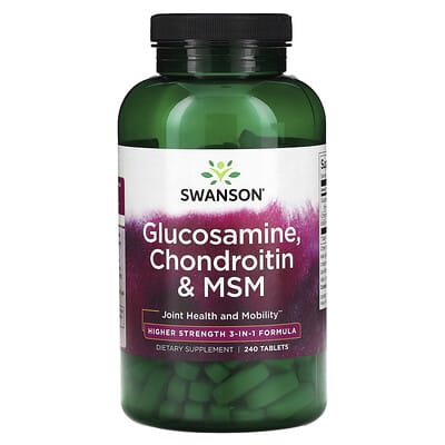 Glucosamine, Chondroitin & MSM, 240 Tablets