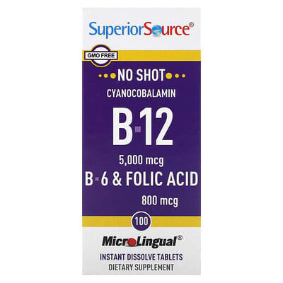 Vitamin B-12, B-6 & Folic Acid, 100 Instant Dissolve Tablets