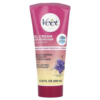 Gel Cream Hair Remover, Aloe & Violet Blossom Fresh, 6.78 fl oz (200 ml)