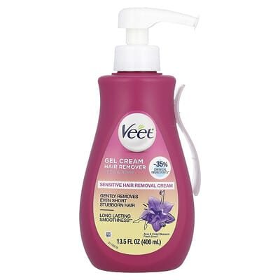 Gel Cream Hair Remover, Sensitive, Raspberry & Violet, 13.5 fl oz (400 ml)