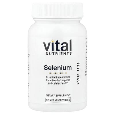 Селен, 90 веганских капсул (200 mcg в одной капсуле)