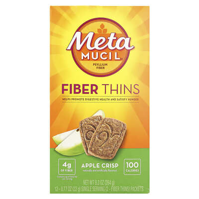 Fiber Thins, Apple Crisp, 12 пакетов, по 0.77 oz (22 g)