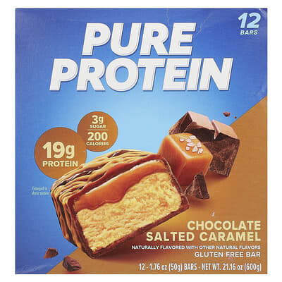 Протеиновый батончик Gluten Free Bar, Chocolate Salted Caramel, 12 шт, 1.76 oz (50 g) каждый