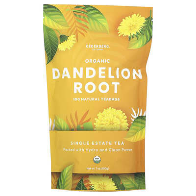 Organic Dandelion Root, Caffeine Free, 100 Natural Tea Bags, 7.05 oz (200 g)