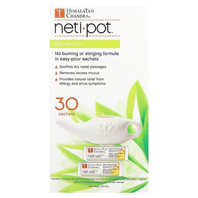 Eco Neti Pot with Neti Salt Saches, 2.16 g