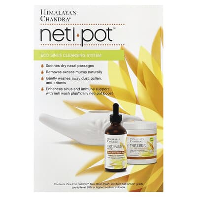Neti Pot™, Eco Sinus Cleansing System, 3 Piece Kit