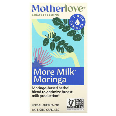 Breastfeeding, More Milk Moringa, 120 жидких капсул