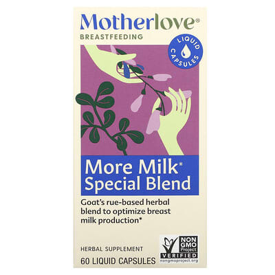 Motherlove специальные капсулы для грудного вскармливания, больше молока, 60 жидких капсул