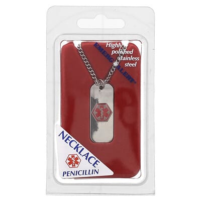 Allergy Necklace, Penicillin, 1 Count