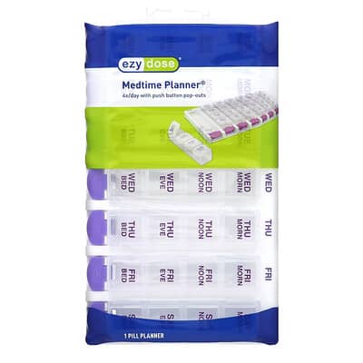 Medtime Planner® 4X/Day with Push Button Pop-Outs , 1 Count