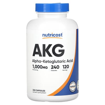 AKG (Alpha-Ketoglutaric Acid), 240 Capsules (500 mg per Capsule)