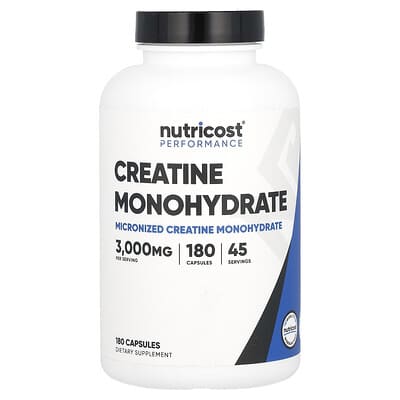 Nutricost Creatine Monohydrate, 180 капсул (750 mg на капсулу)