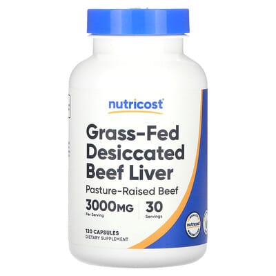 Grass-Fed Beef Liver, 120 Capsules (750 mg per Capsule)
