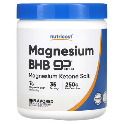 Nutricost Магний BHB, goBHB®, без вкуса, 8.9 oz (250 g)