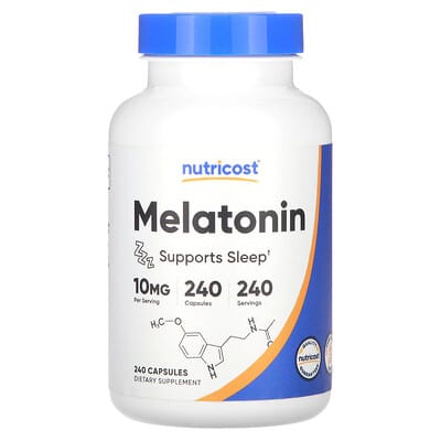 Melatonin, 10 mg, 240 капсул