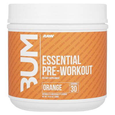 Bum, Essential Pre-Workout, апельсин, 14.6 oz (414 g)
