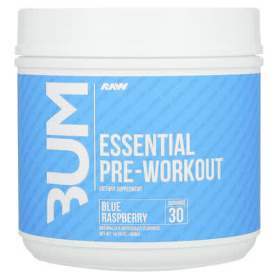 Raw Nutrition предтренировочный комплекс Bum Essentials, Blue Raspberry, 14.81 oz (420 g)