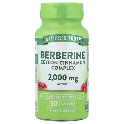 Berberine Ceylon Cinnamon Complex, 2,000 mg, 50 Capsules