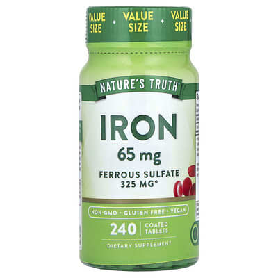 Железо Nature's Truth, 65 mg, 240 таблеток