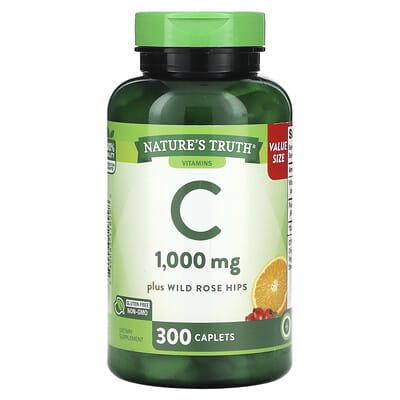 Витамин C Plus Wild Rose Hips, 1,000 mg, 300 таблеток