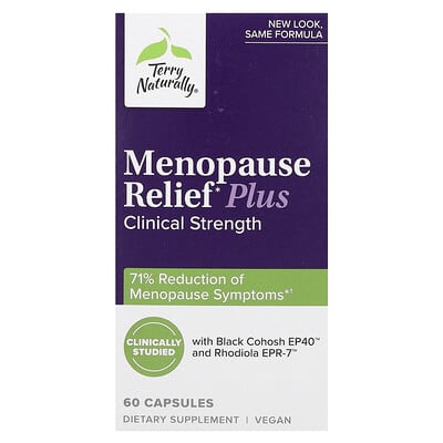 Средство для облегчения менопаузы Terry Naturally Menopause Relief Plus, 60 Capsules