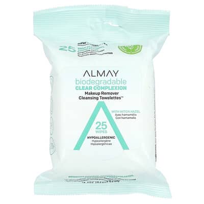 Makeup Remover Cleansing Towelettes, With Witch Hazel, 25 Wipes