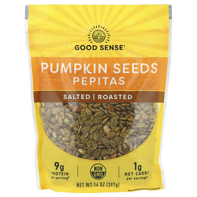 Pumpkin Seeds Pepitas, Salted, Roasted, 14 oz (397 g)