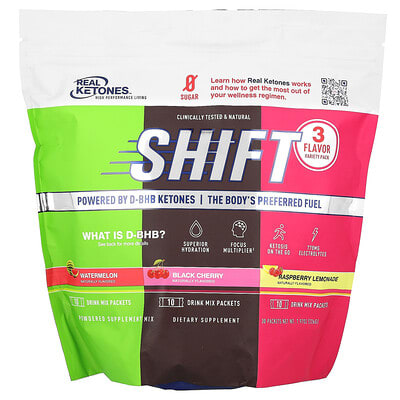 Набор Real Ketones Shift, ассорти (арбуз, черная вишня, малиновый лимонад), 30 пакетов