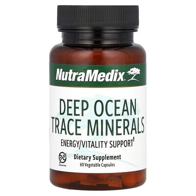 Deep Ocean Trace Minerals, Energy/Vitality Support, 60 растительных капсул (500 mg per Capsule)