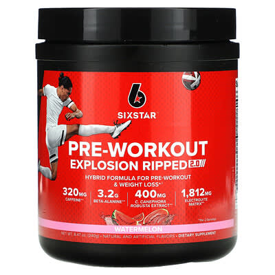 Предтренировочный комплекс Pre-Workout Explosion Ripped 2.0, арбуз, 8.47 oz (240 g)