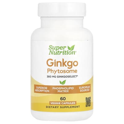 California Gold Nutrition Ginkgo Phytosome, 360 mg, 60 вегетарианских капсул