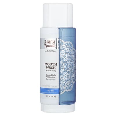 GuruNanda ополаскиватель для рта отбеливающий, Wild Mint, 20 fl oz (591 ml)