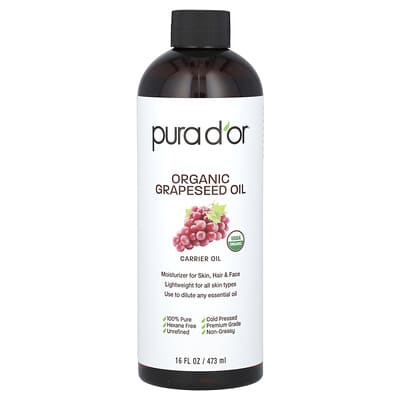 Масло виноградных косточек Organic, 16 fl oz (473 ml)