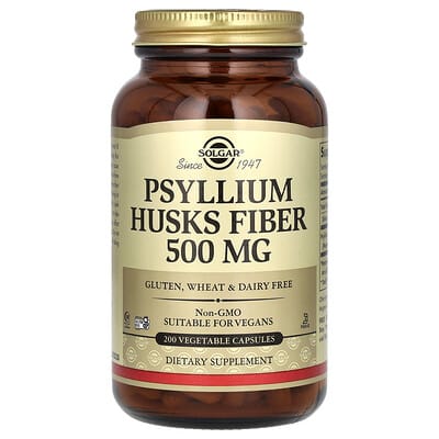 Psyllium Husks Fiber, 500 mg, 200 Vegetable Capsules