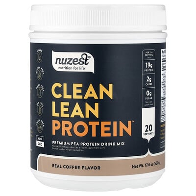 Чистый протеин Nuzest Clean Lean Protein, Real Coffee, 17.6 oz (500 g)