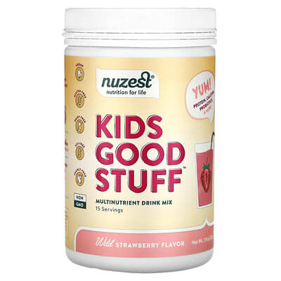 Детский напиток Nuzest Kids Good Stuff, Wild Strawberry, 7.9 oz (225 g)