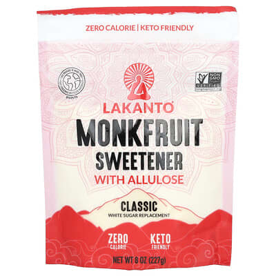 Подсластитель с аллулозой Monkfruit, Classic, 227 g