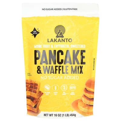 Смесь для блинчиков и вафель Lakanto без сахара, 1 lb (454 g)