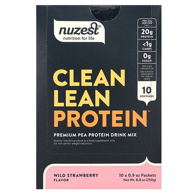Протеин Clean Lean, Wild Strawberry, 10 пакетиков, 0.9 oz (25 g) каждый
