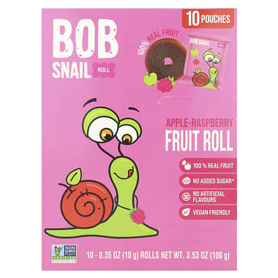 Fruit Roll, Apple-Raspberry, 10 Pouches, 0.35 oz (10 g) Each