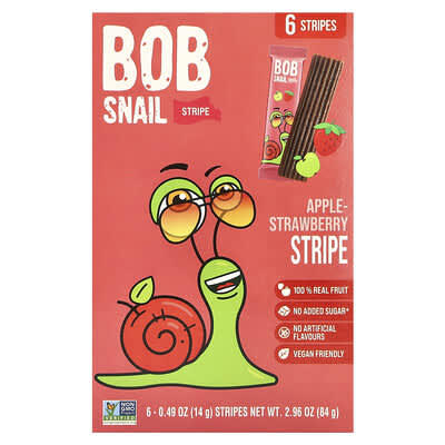 Fruit Stripe, Apple-Strawberry, 6 Stripes, 0.49 oz (14 g) Each