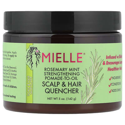 Strengthening Pomade-to-Oil, Scalp & Hair Quencher, Rosemary Mint, 5 oz (142 g) средство для волос и кожи головы
