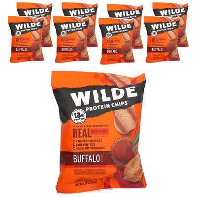 Protein Chips®, Buffalo Style, 8 Bags, 1.34 oz (38 g) Each