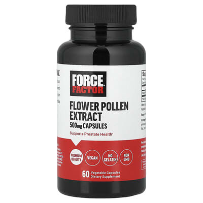 Force Factor Flower Pollen Extract, 500 mg, 60 растительных капсул