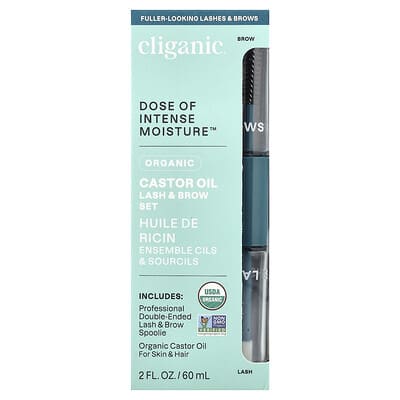 Dose of Intense Moisture™, Organic Castor Oil, Lash & Brow Set, 2 fl oz (60 ml)