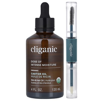 Dose of Intense Moisture™, Organic Castor Oil, Lash & Brow Set, 4 fl oz (120 ml)
