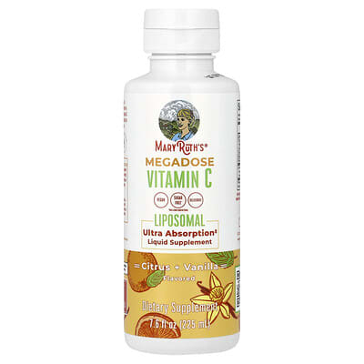 MaryRuth's Megadose Vitamin C липосомальный, цитрус + ваниль, 7.6 fl oz (225 ml)