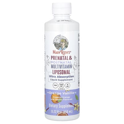 Prenatal & Postnatal Multivitamin Liposomal, Orange Vanilla, 15.22 fl oz (450 ml)