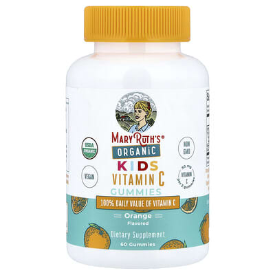 Organic Kids Vitamin C Gummies, Orange, 60 Gummies (45 mg per Gummy)